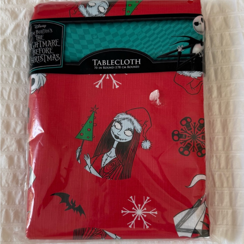 Disney Red Nightmare Before Christmas Tablecloth